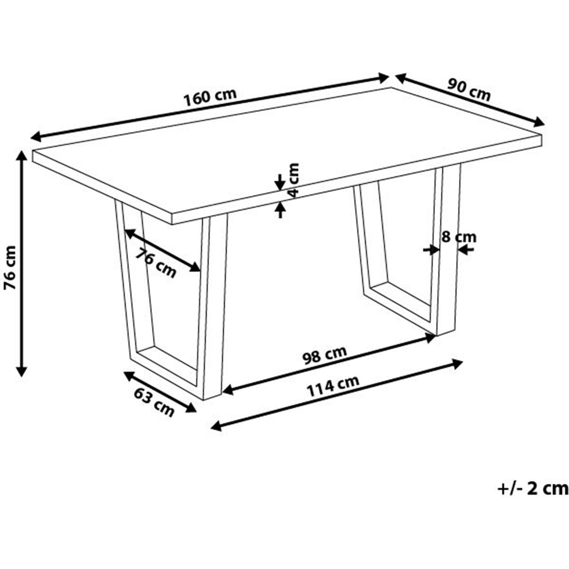 Thumbnail - Beliani, Esstisch, Austin (160 x 90 x 76 cm)