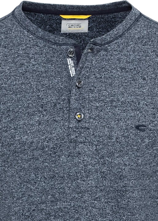 Actual product image Camel Active Long sleeve henley shirt in sustainable cotton mix (M)