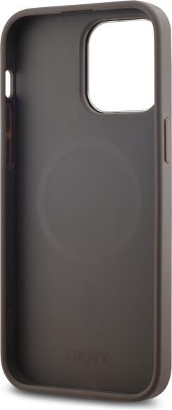 Actual product image DKNY DKHMP14XPCPVSLE iPhone 14 Pro Max 6.7" beżowy/beige hardcase Leather Checkered Mono Pattern Mag (Apple iPhone 14 Pro Max)