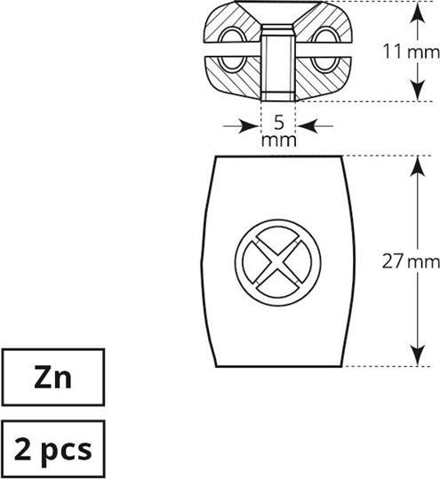 Produktbild Haushalt Plane Cable Clip 2 mm 2dd