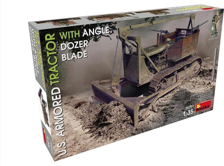 Actual product image Mini art U.S. Armored Tractor w/Angle Dozer Blade