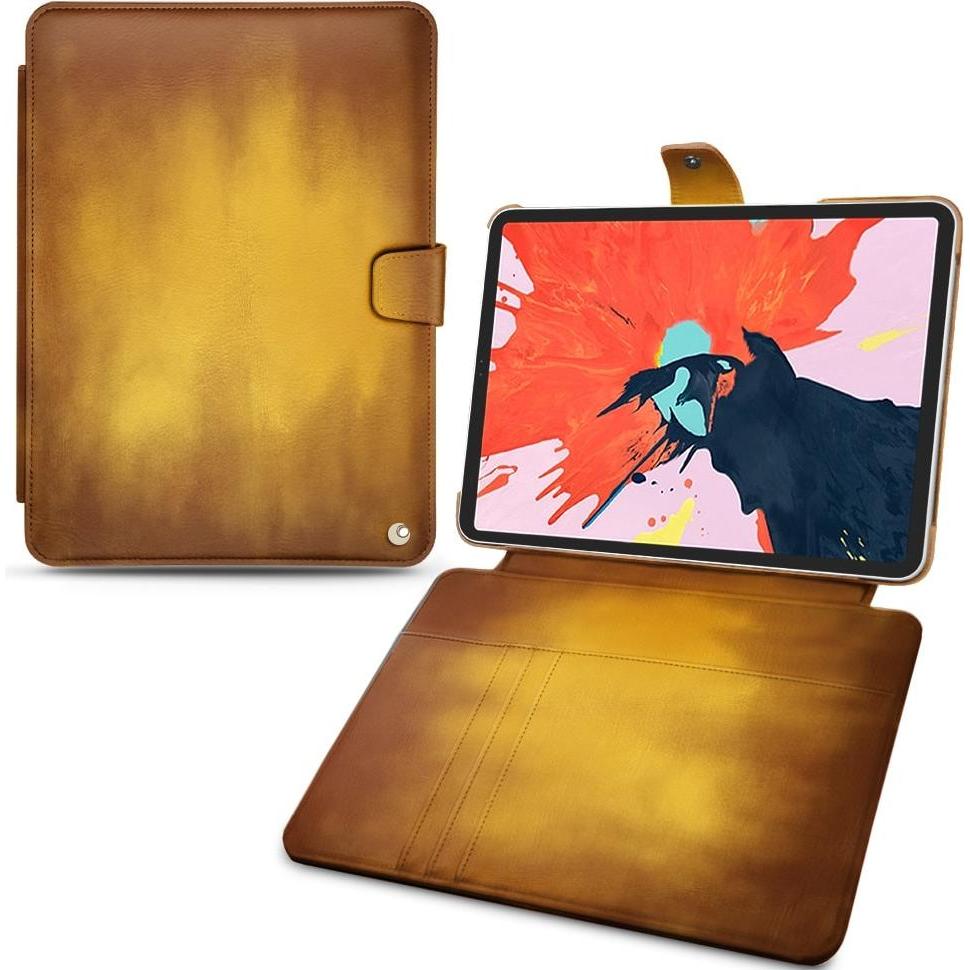 Noreve Lederschutzhülle Wallet (iPad Pro 12.9 2018 (3. Gen)), Tablet Hülle, Gold