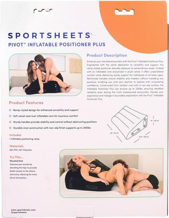 Actual product image Sportsheets pivot inflatable positioner plus