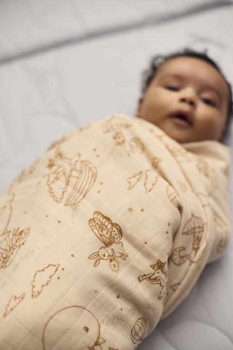 Productafbeelding Filibabba - Muslin Swaddle Diaper - Hvid - 120x120 cm (FI-03815) (120 cm, 120 cm)