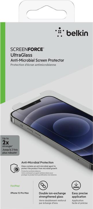 Immagine prodotto Belkin ScreenForce Ultra Glass (1 Pezzo/i, Apple iPhone 12 Pro Max)