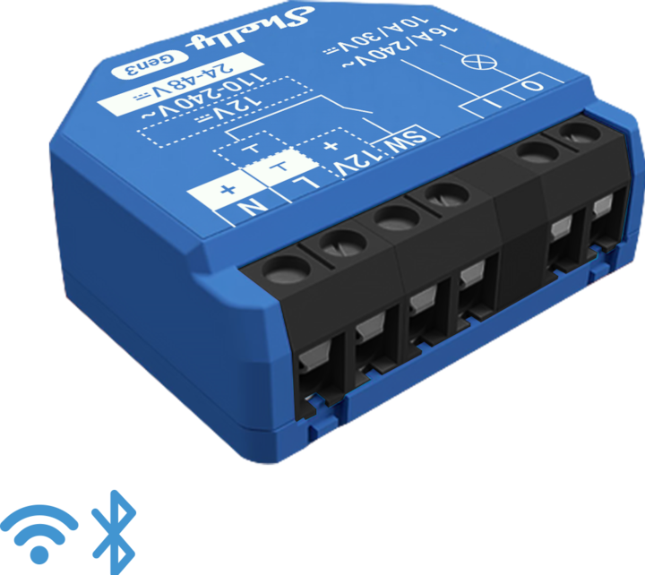 Image du produit Shelly 1 Gen 3 (Actionneur de commutation)