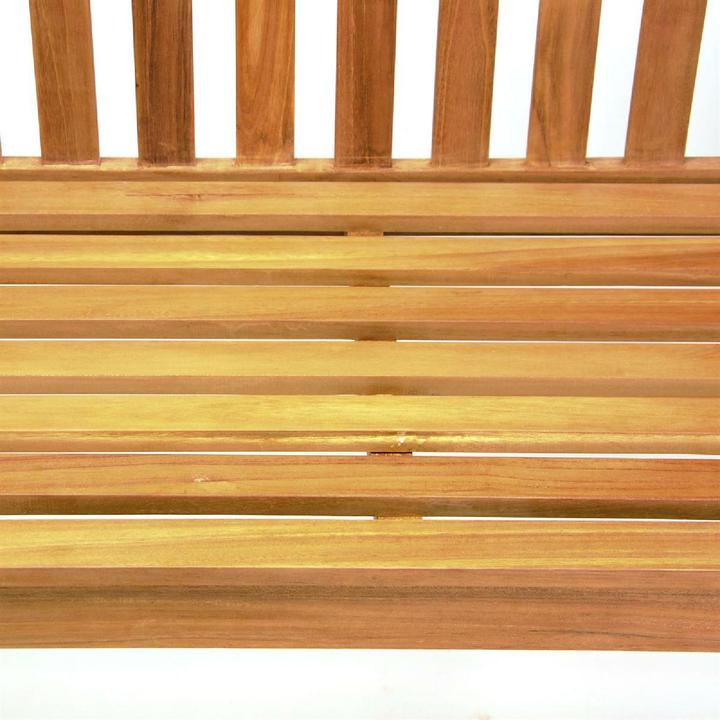 Actual product image VCM 2-Sitzer Gartenbank Parkbank hochwertig Teak Holz behandelt 120cm