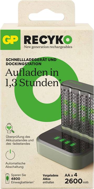 Actual product image GP Batteries Battery Recharger (5 pcs., AA, AAA, Battery + charger)