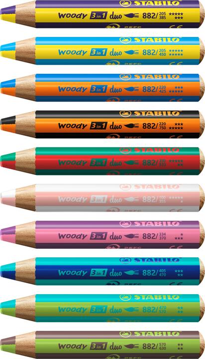 Produktbild STABILO Woody 3 In 1 Duo Gelb/blau (Gelb/Blau, 1 x)