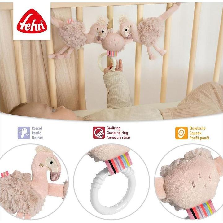Immagine prodotto Fehn Kinderwagenkette Flamingo Rose, Material: Polyester