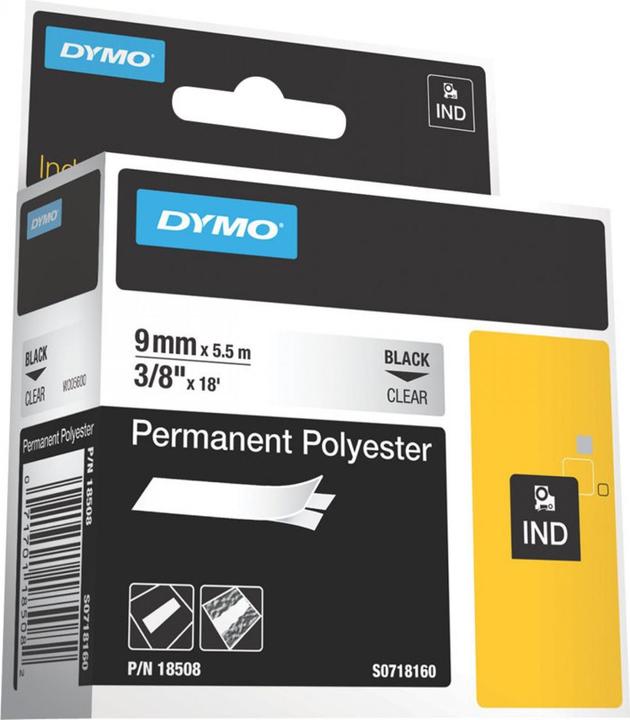Produktbild Dymo Schriftband Polyester 9mm (0.90 cm, Transparent)
