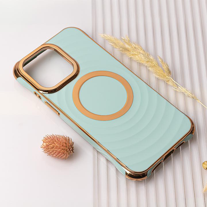 Produktbild OEM Circle Glam Mag Hülle für iPhone 12 / 12 Pro 6,1" mint (Apple iPhone 12)