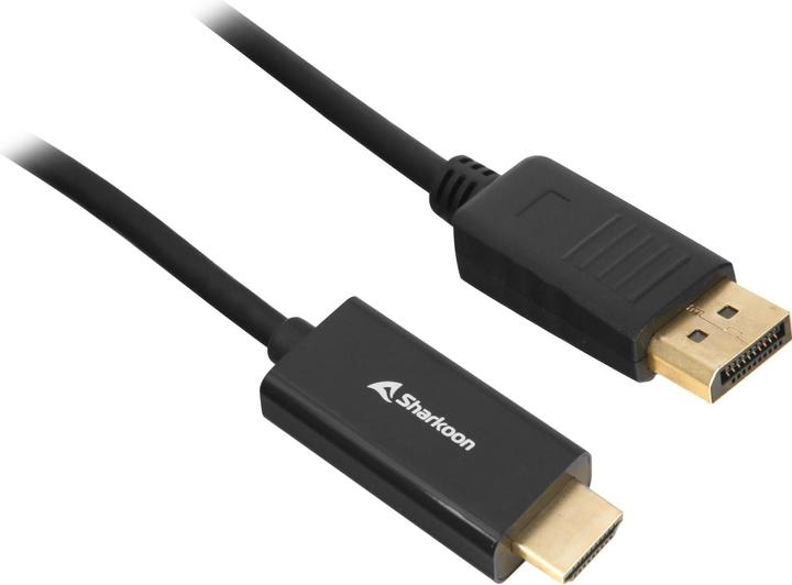 Produktbild Sharkoon SHA Displayport 1.2 to HDMI 4K bk 1,0m ACTIVE 4Kx2K 60hz (1 m, HDMI)