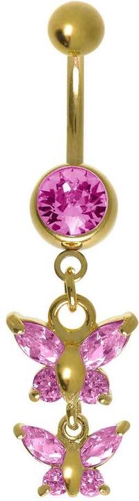 Immagine prodotto Bijouteria Piercing ventre (Acciaio chirurgico 316L, Rivestimento in PVD (colore oro), Zirconia)