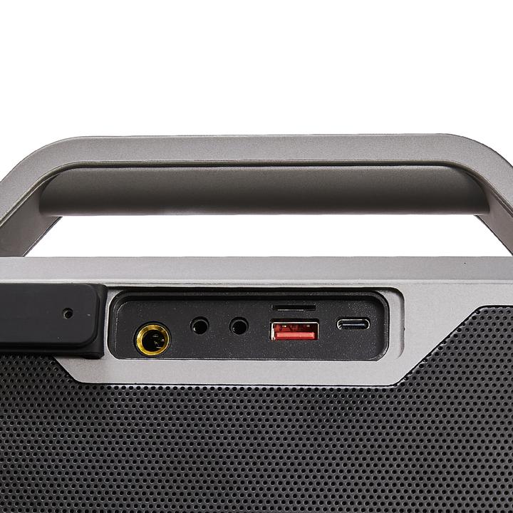 Actual product image Joyroom Pies Series JR-MW03 Wireless Karaoke Speaker with 2 Microphones and Remote Control - Black (20 h)