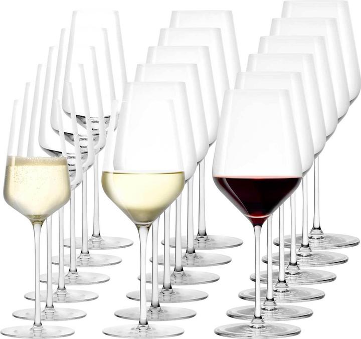 Stölzle Starlight Wein- und Champagnergläser (51 cl, 18 Gläser, Rotweingläser, Weissweingläser, Sektgläser)