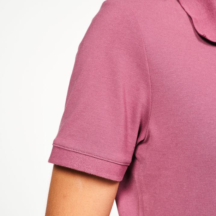 Actual product image Inesis Damen Golf Poloshirt kurzarm Baumwolle - MW500 dunkelrosa (M)