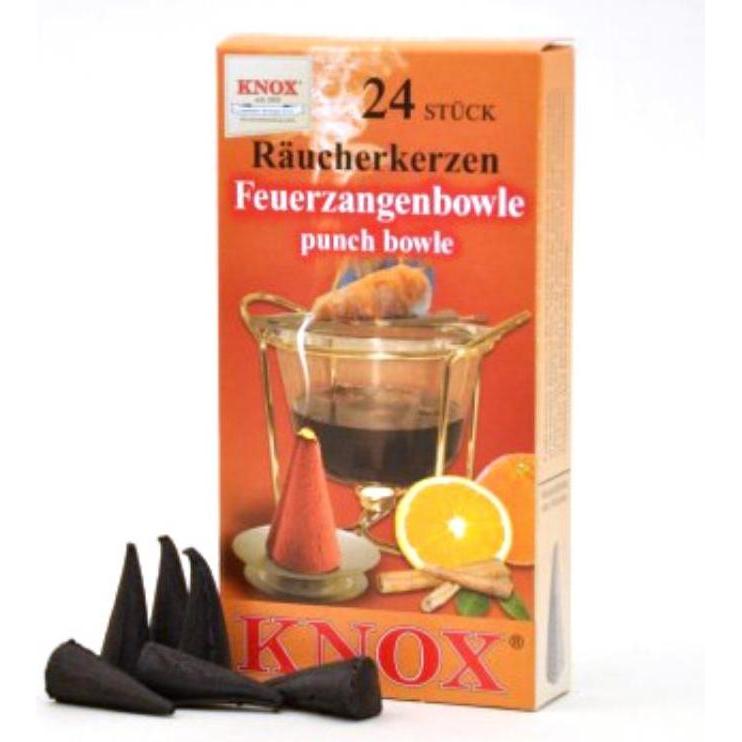 Knox, Duftkerzen, Räucherkerzen - Feuerzangenbowle 24 Stk., Kegel