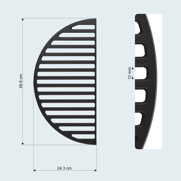 Produktbild Wiltec Gusseisen Grillrost 49,8x24,3x0,9cm Grill Rost Grillzubehör BBQ Gussrost