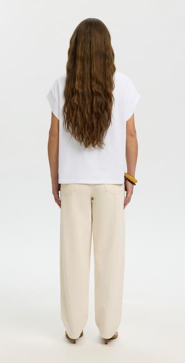 Immagine prodotto Selected Baumwoll Oberteil mit kurzen Ärmeln (M)