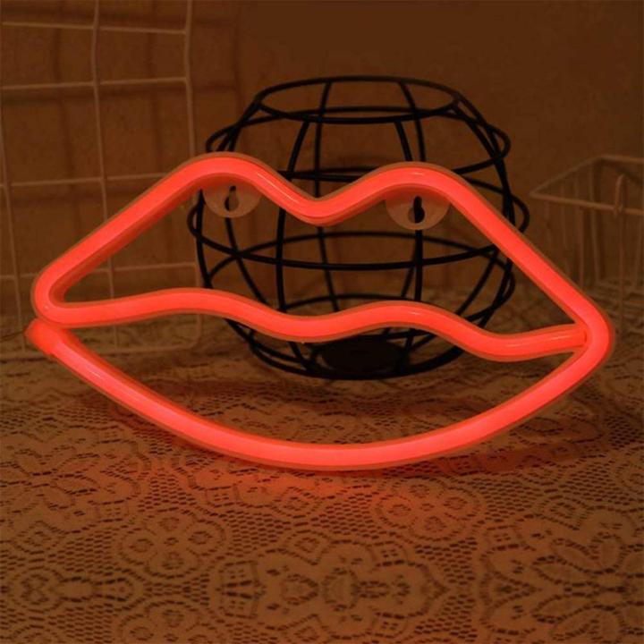 Produktbild Forever Light Neon LED Licht LIPS rot Fledermaus + USB FLNEO8 (Rot)