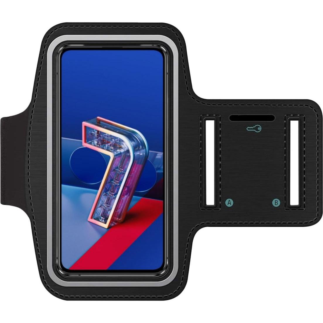 SmartFitness Asus Zenfone 7 / 7 Pro Handy Sport Armband, Smartphone Sportarmband, Schwarz