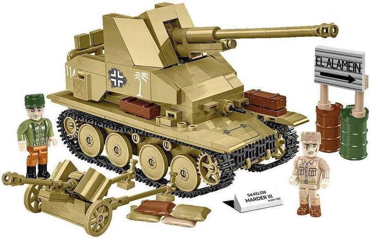 Produktbild Cobi Historical Collection 3131 - Sd.Kfz.139 Marder III, Bausatz 1:35, 486 Klemmbausteine, 2 Figuren