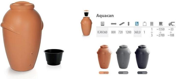 Image du produit Prosperplast Pojemnik Na Deszczówkę Aqua Can Szary (360 l)
