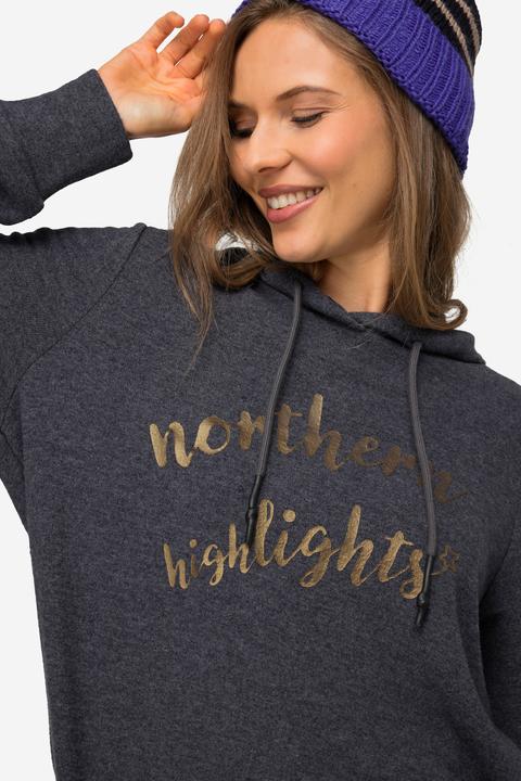 Immagine prodotto Laurasøn Maglia con stampa Northern, cappuccio, maniche lunghe e orlo elastico (L)