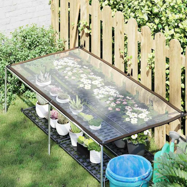 Actual product image VidaXL Transparent tarpaulin with eyelets 1x2 m polyethylene transparent tarpaulin (100 x 200 cm)