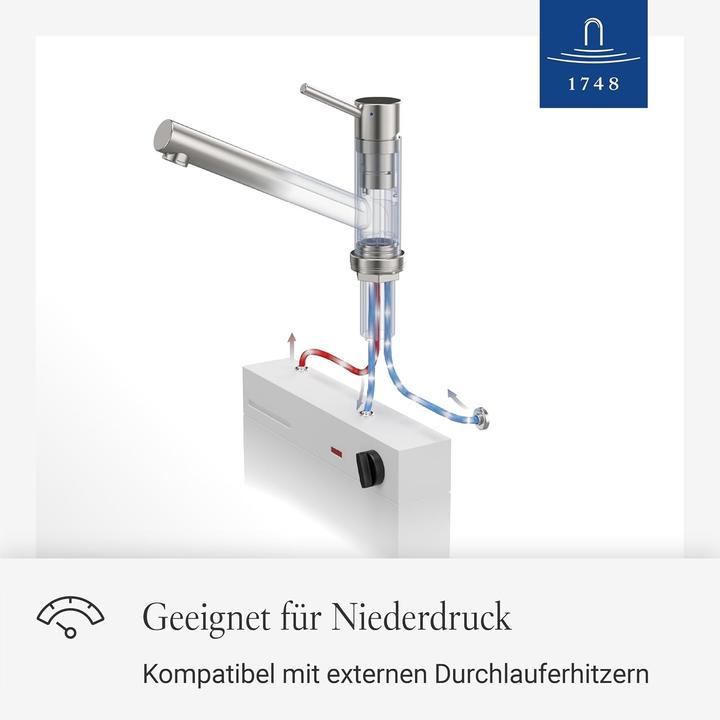 Actual product image Villeroy & Boch Como low-pressure kitchen mixer tap, stainless steel