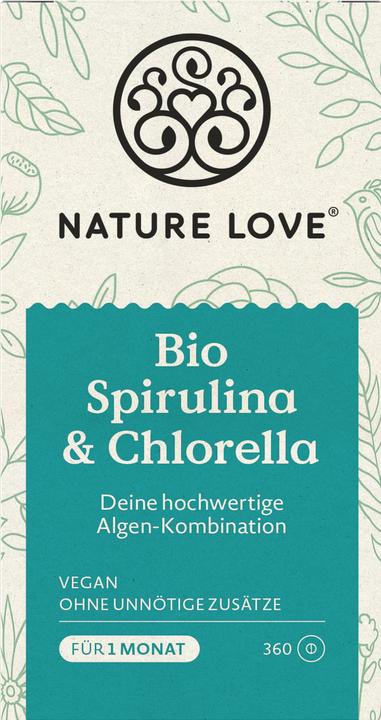 Produktbild Nature Love Bio Spirulina & Chlorella (360 Stück, 180 g)