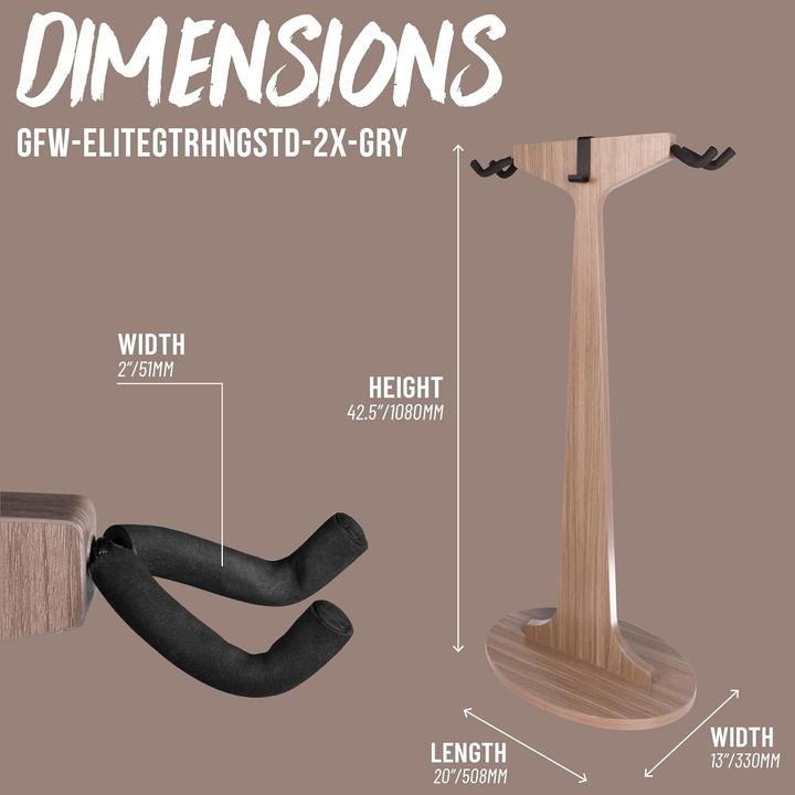 Produktbild Gator GFW-ELITEGTRHNGSTD-2X-GRY (E-Gitarre, Gitarre)