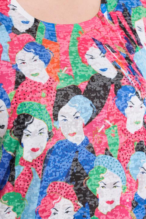 Immagine prodotto Angel of Style T-Shirt, bequeme Passform, Gesichter-Muster (54)
