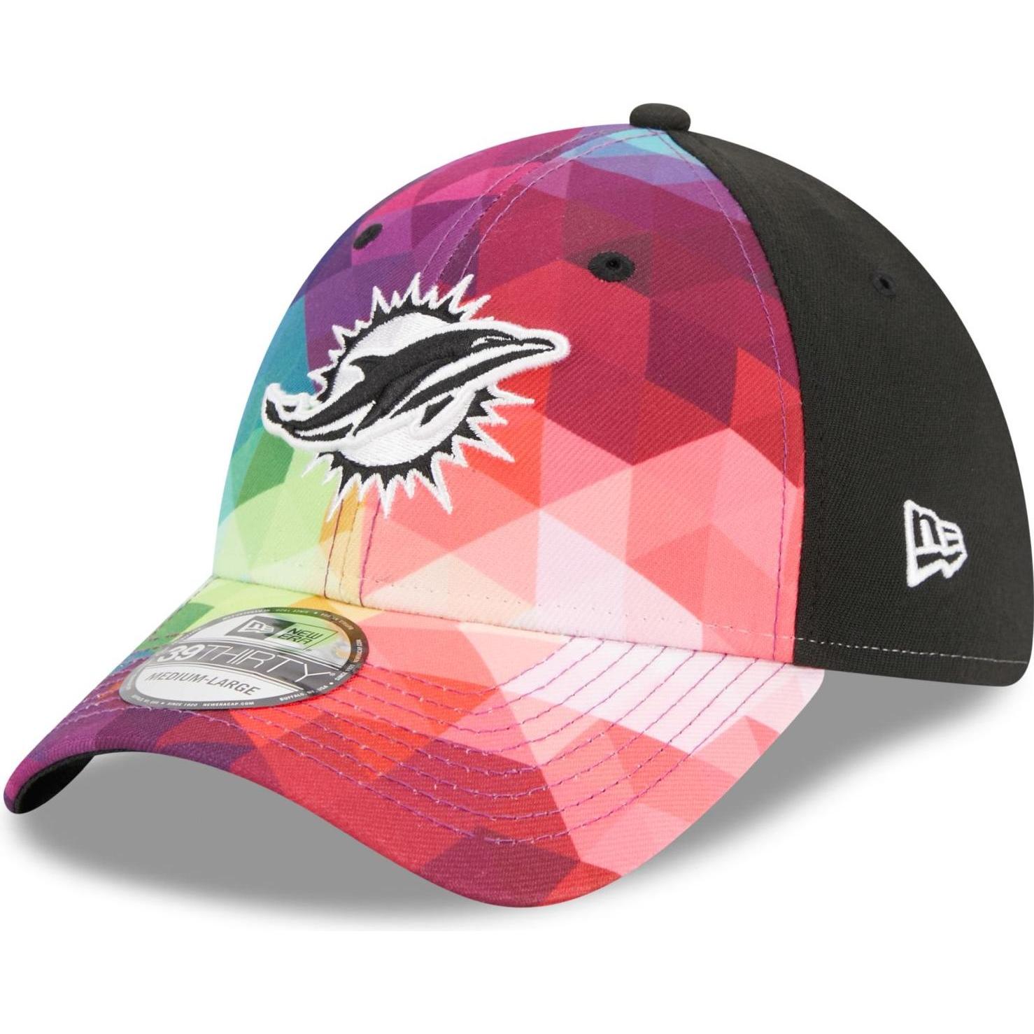 New Era, Herren, Cap, 39Thirty Cap - CRUCIAL CATCH Miami Dolphins - M/L, Mehrfarbig, (M)