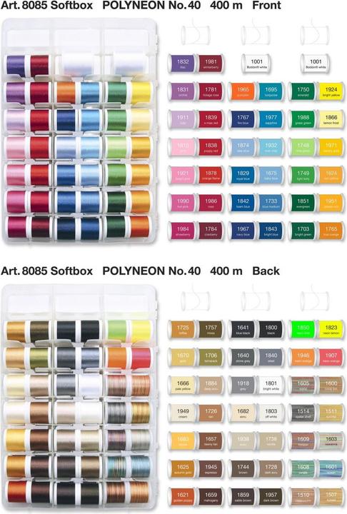 Image du produit Madeira Fil à broder Polyneon 40 valise (400 m)