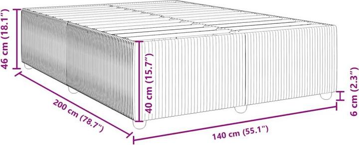 Actual product image vidaXL Bettgestell (140 x 200 cm)