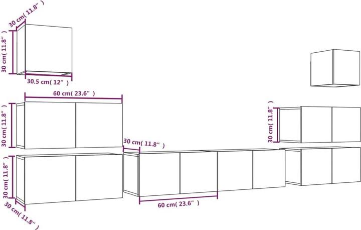 Produktbild vidaXL Zaramama (60 x 30 x 30 cm)