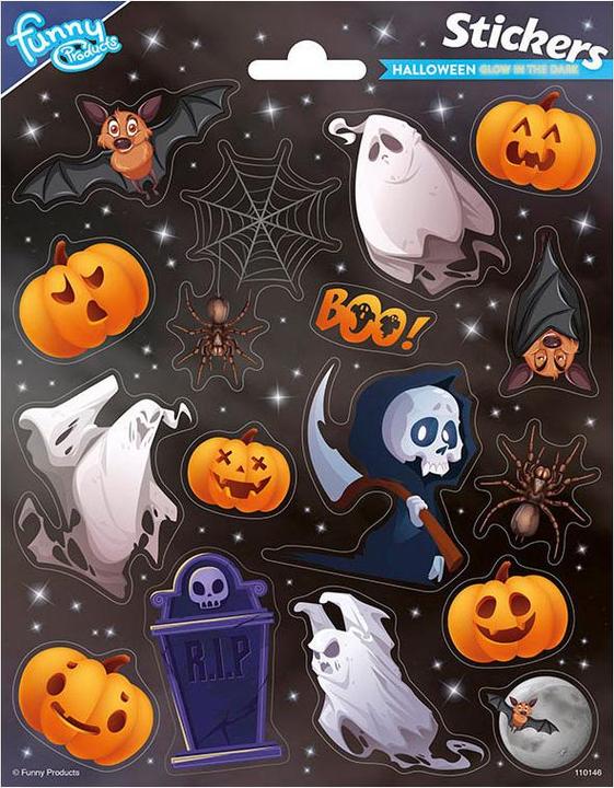 Totum Glow in the Dark Halloween sticker sheet