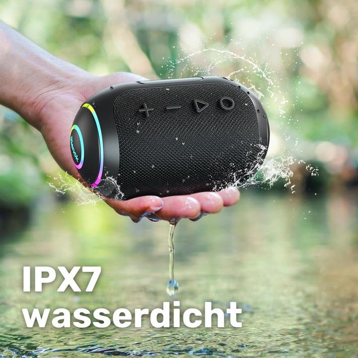 Produktbild Rienok Wasserdichter Bluetooth Lautsprecher mit LED-Licht (10 h)