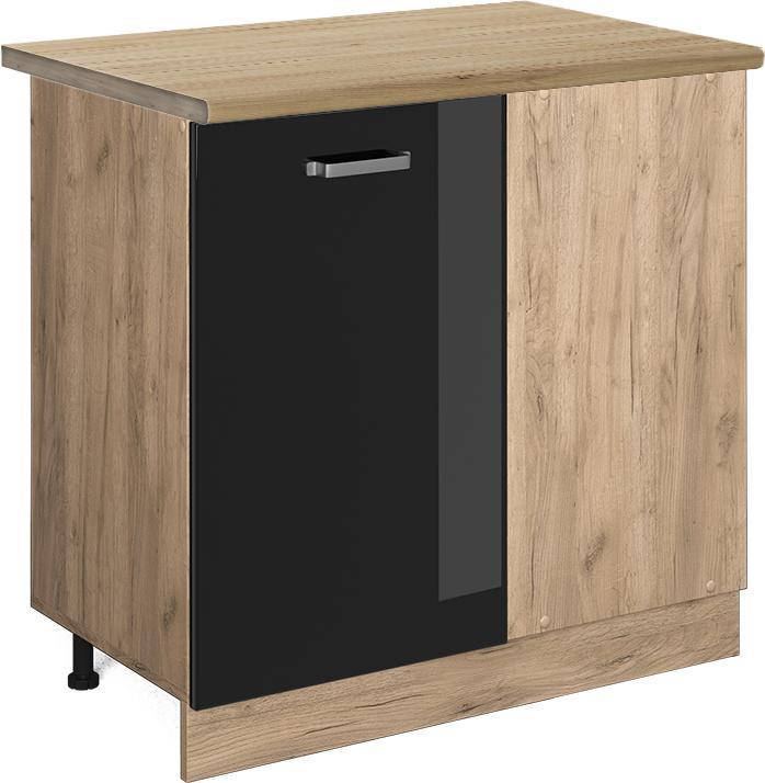 Goldkraft Eiche, Schwarz Hochglanz