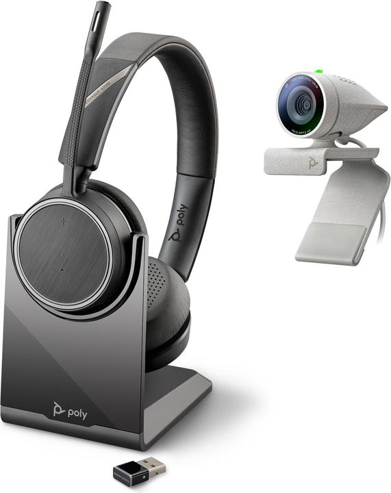 Actual product image Poly Voyager 4220 UC Bundle mit Studio P5 Webcam (Cable, Wireless, USB-A)