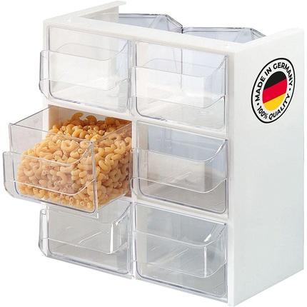 Westmark Boîtier à godets, Avec six godets, capacité : 1 l chacun, plastique, Venezia, Transpa (1 l)