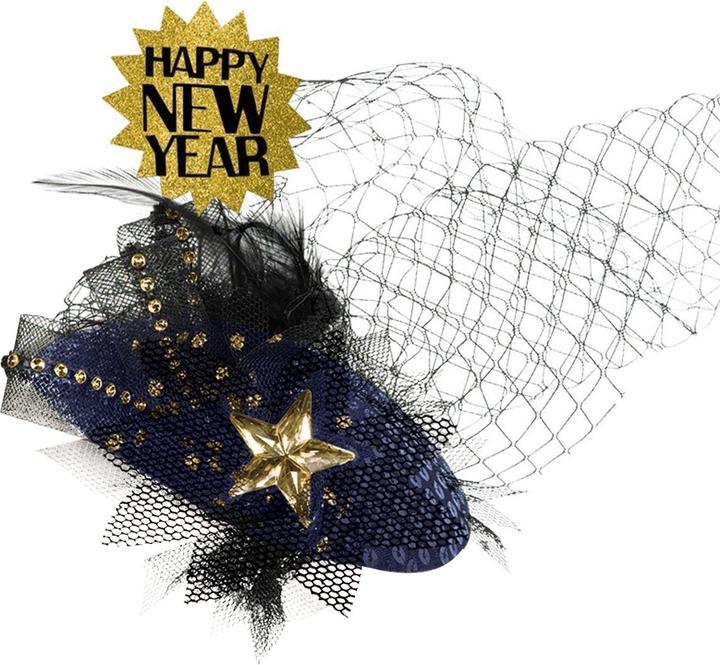 Actual product image Amscan Couture Clip-On New Year Fascinator