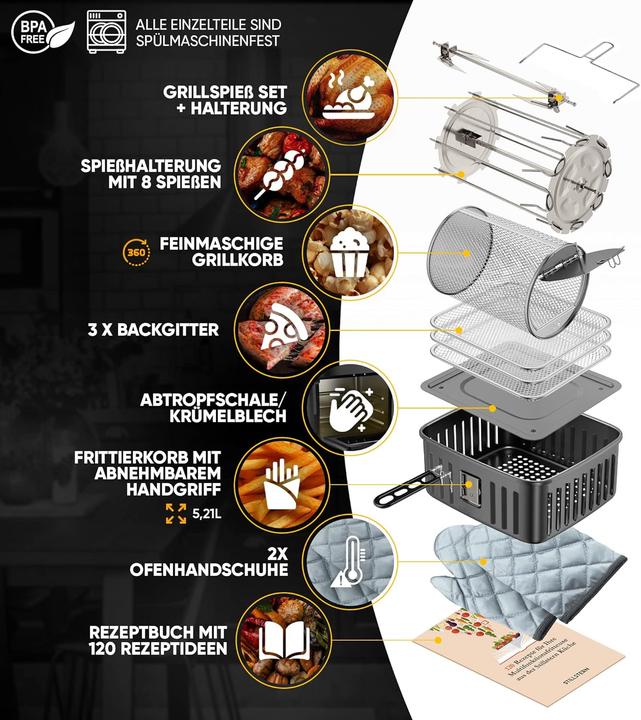 Produktbild Stillstern Heissluftfritteuse