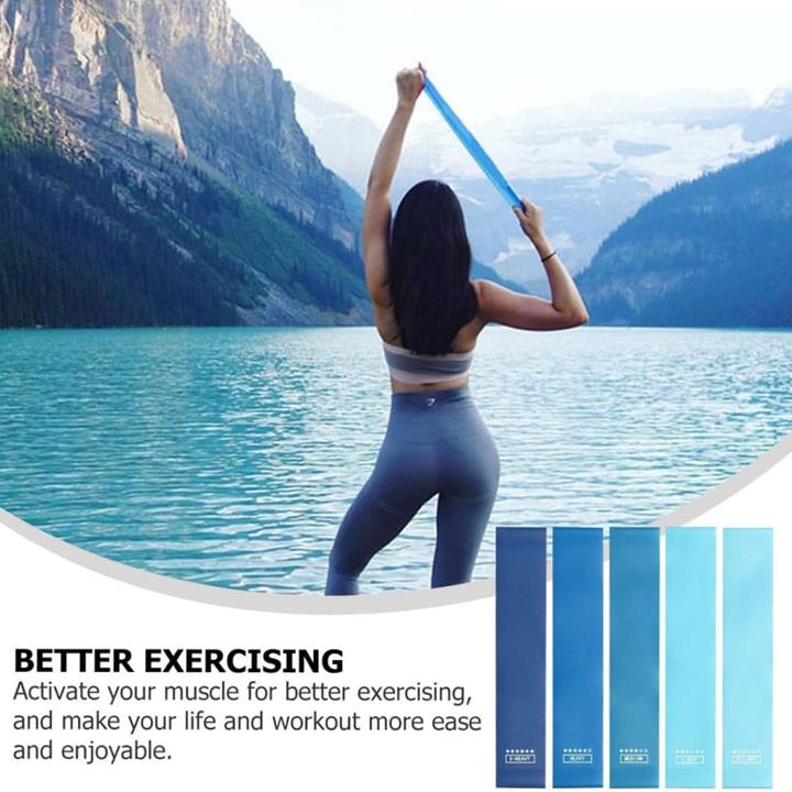 Actual product image Cbx Fitnessband, Widerstandsbänder, Resistance Bands, Gymnastikband, 5 Stück (0.30 m, Medium)