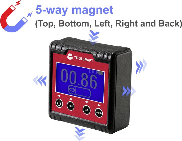 Produktbild Toolcraft Digitaler Winkelmesser mit digitaler Dosenlibelle