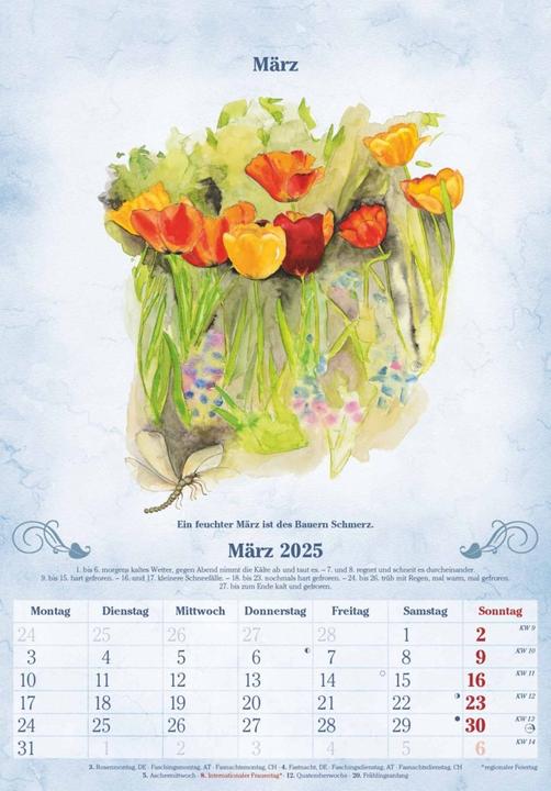 Actual product image Alpha Edition 100 Years Calendar 2025 Wall Calendar, 23,7x34cm, Picture Calendar with (Hardcover, German)