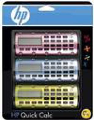 Actual product image HP Quick Calc calculator 3-pack magnetic (Batteries)