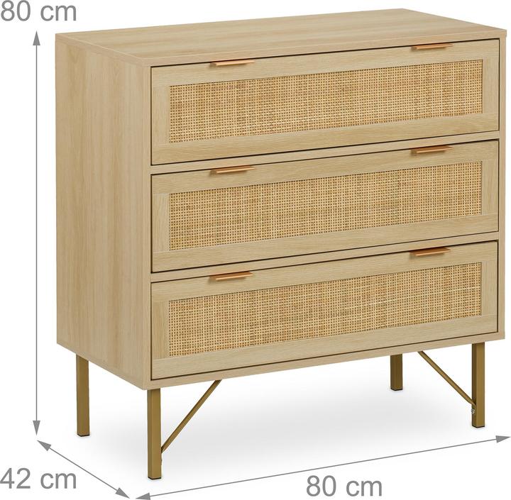 Actual product image Relaxdays Kommode (80 x 42 x 80 cm)